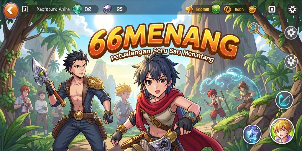Tampilan menarik dari gameplay 66MENANG yang memukau.