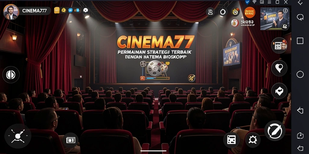 Tampilan gameplay menarik dalam mengelola bioskop yang sukses.