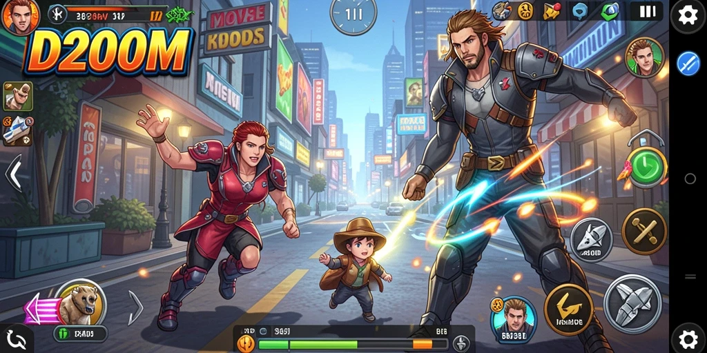 Tampilan gameplay seru D200M yang menguji kecepatan dan ketepatan pemain.