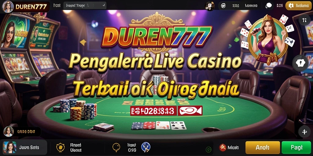 Tampilan gameplay DUREN777 yang menegangkan dengan dealer langsung.