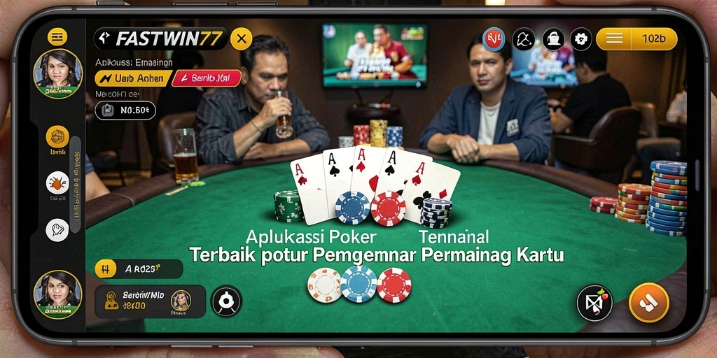 Screenshot gameplay dari aplikasi Poker FASTWIN77 yang menarik.