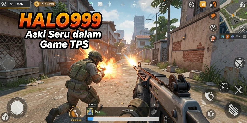 Screenshot gameplay HALO99 menunjukkan aksi mendebarkan TPS.