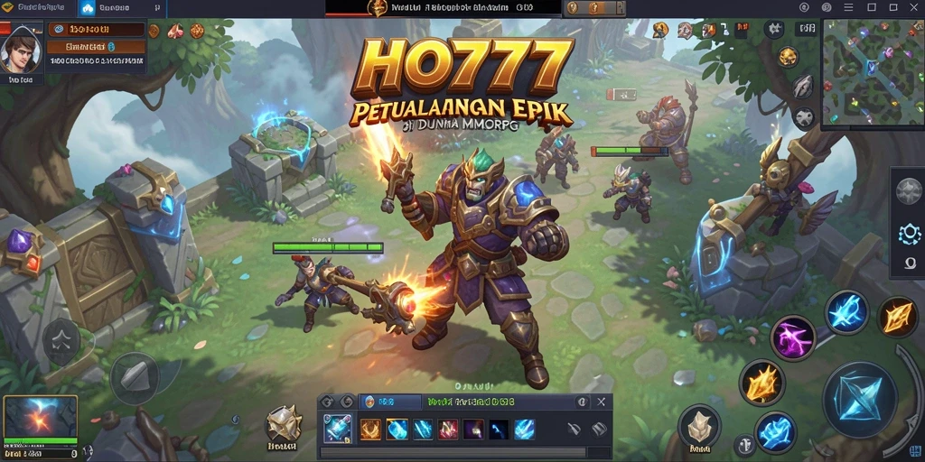 Tangkapan layar utama HO777 menampilkan aksi seru dalam dunia petualangan MMORPG.