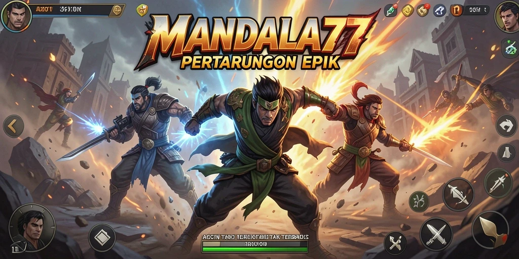Gameplay mendebarkan di <strong>MANDALA77</strong> dengan pertarungan intens dan aksi cepat.