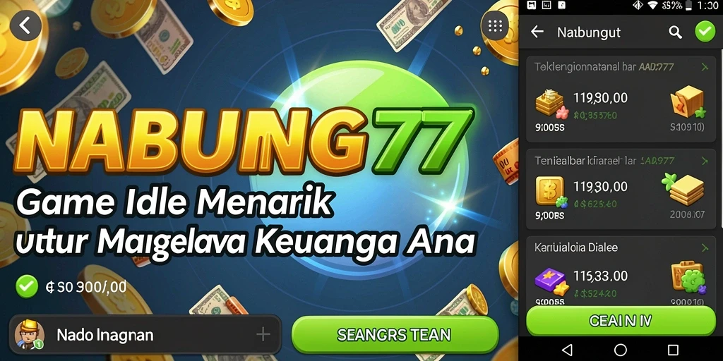 Tangkap layar gameplay NABUNG77 menampilkan strategi Idle yang menarik.