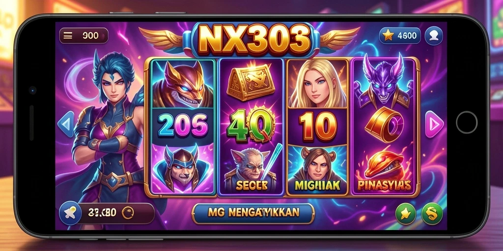 Tampilan gameplay Slot NX303 yang menarik dan penuh warna.