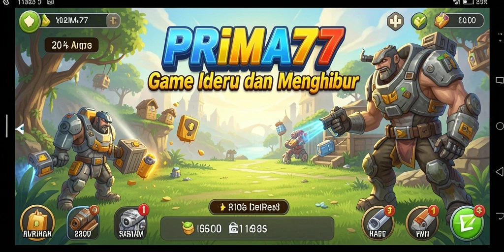 Tampilan gameplay utama PRIMA77 dengan mekanisme Idle yang menarik.