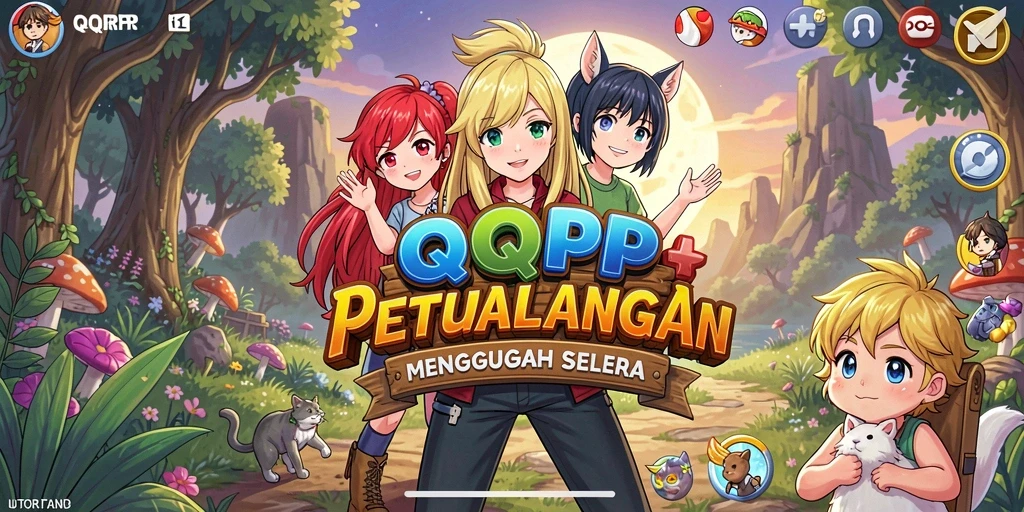 Tampilan gameplay QQRP yang penuh warna dan menarik.
