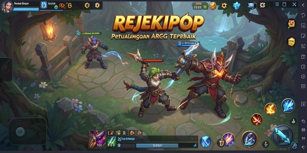 Tampilan mendebarkan dari pertarungan dalam game ARPG.