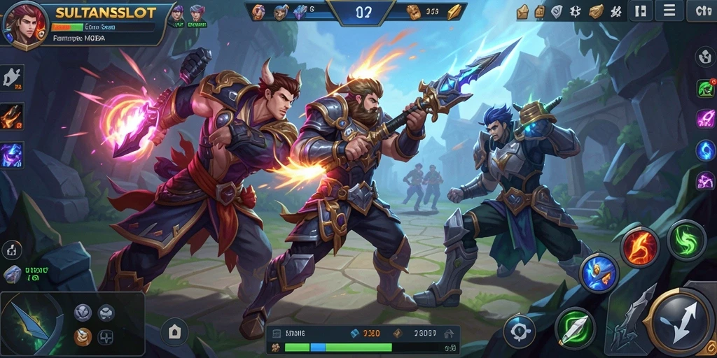 Gameplay seru di SULTANSLOT, pertarungan epik MOBA.