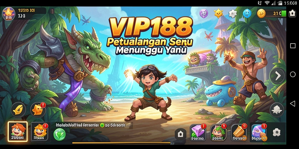 Tampilan gameplay seru dalam petualangan di VIP188.