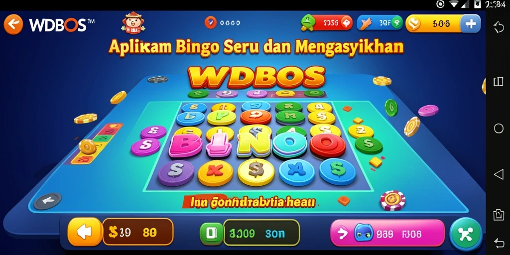 Tampilan menarik gameplay Bingo di WDBOS dengan berbagai nomor.